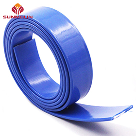 Solid blue PVC  TPU plastic coated strap webbing