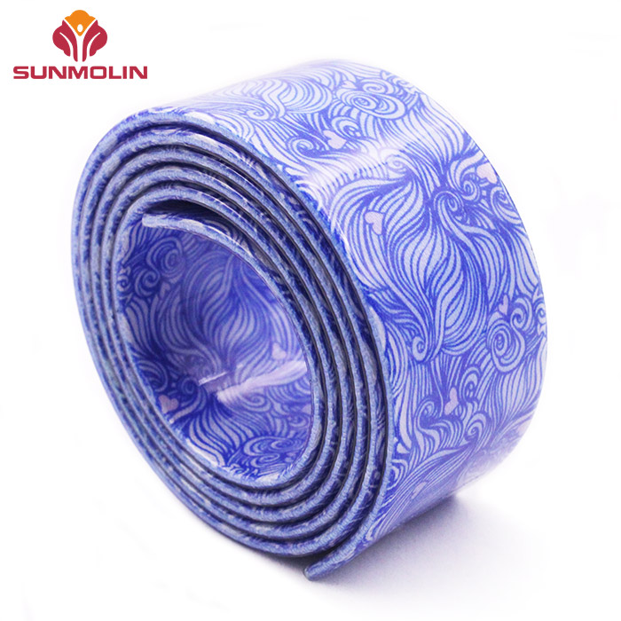 Blue elegant TPU coated nylon webbing belt