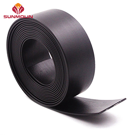 Black matte thin TPU  PVC coated webbing belt