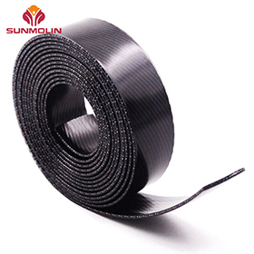Soft black strip waterproof coated strap webbing