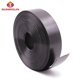 Black embossed TPU plastic coated webbing belt