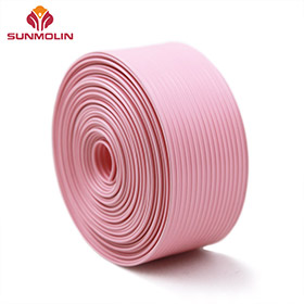 Solid pink pvc / tpu webbing strap