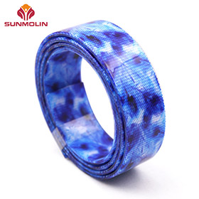 Blue flower pattern tpu coated polyester webbing