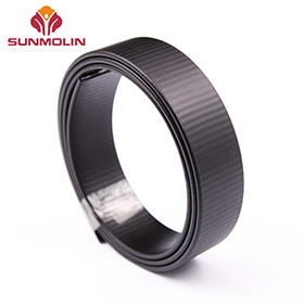 Black 19 mm plastic coated nylon webbing